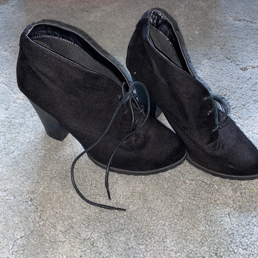 Black Wedge Boots
